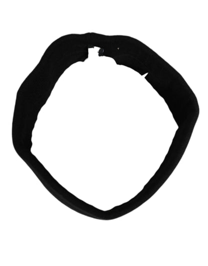 Dolce & Gabbana Black Cashmere Headband Knitted Cap