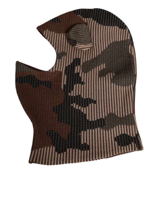 Dolce & Gabbana Multicolor Camouflage Balaclava Mask