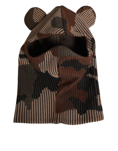 Dolce & Gabbana Multicolor Camouflage Balaclava Mask