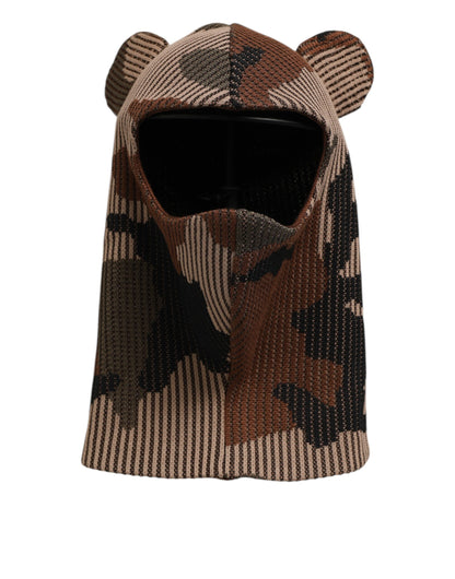 Dolce & Gabbana Multicolor Camouflage Balaclava Mask