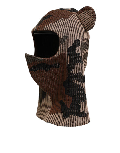Dolce & Gabbana Multicolor Camouflage Balaclava Mask