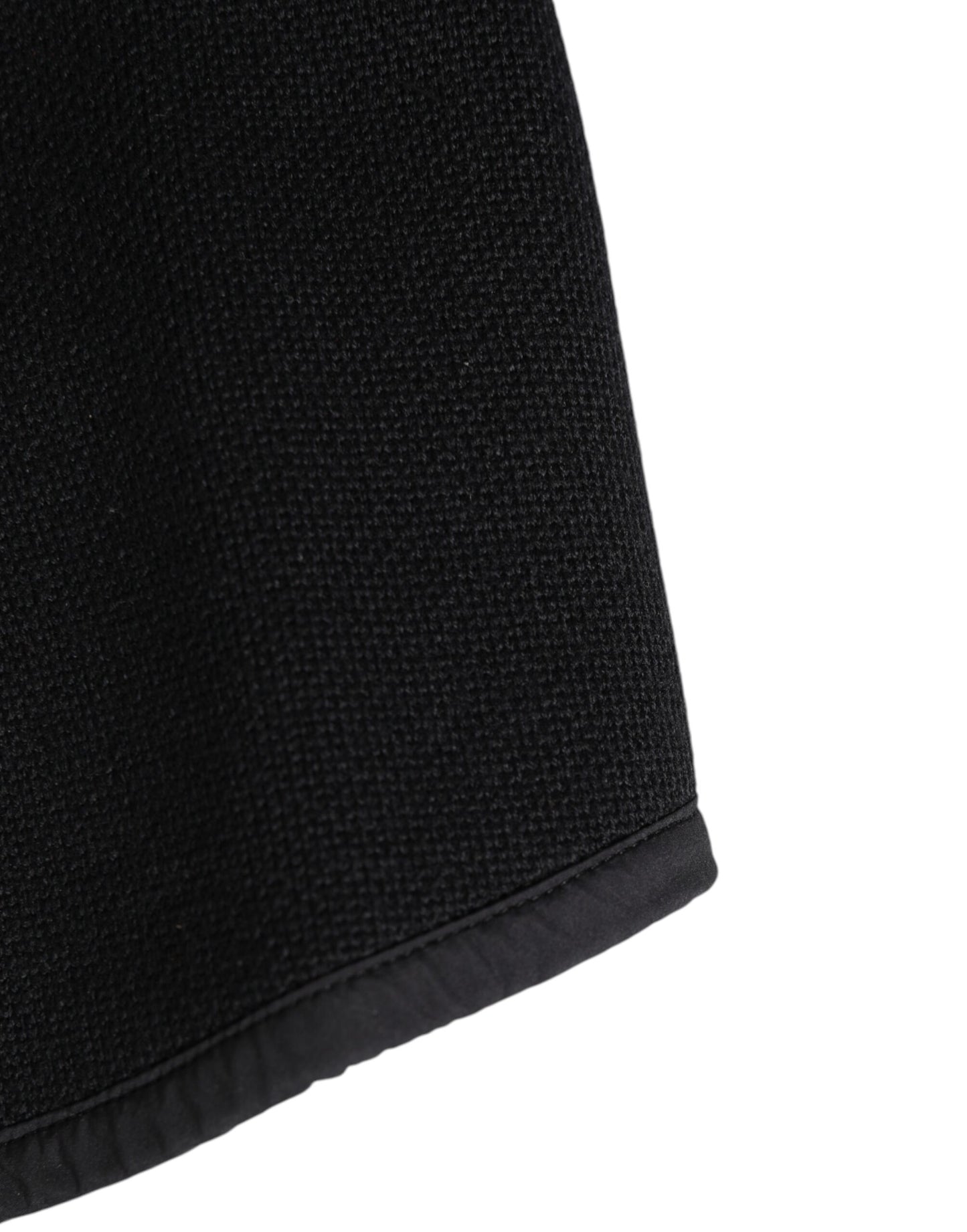 Dolce & Gabbana Black Lace Stole Knitted DG Logo Men Scarf