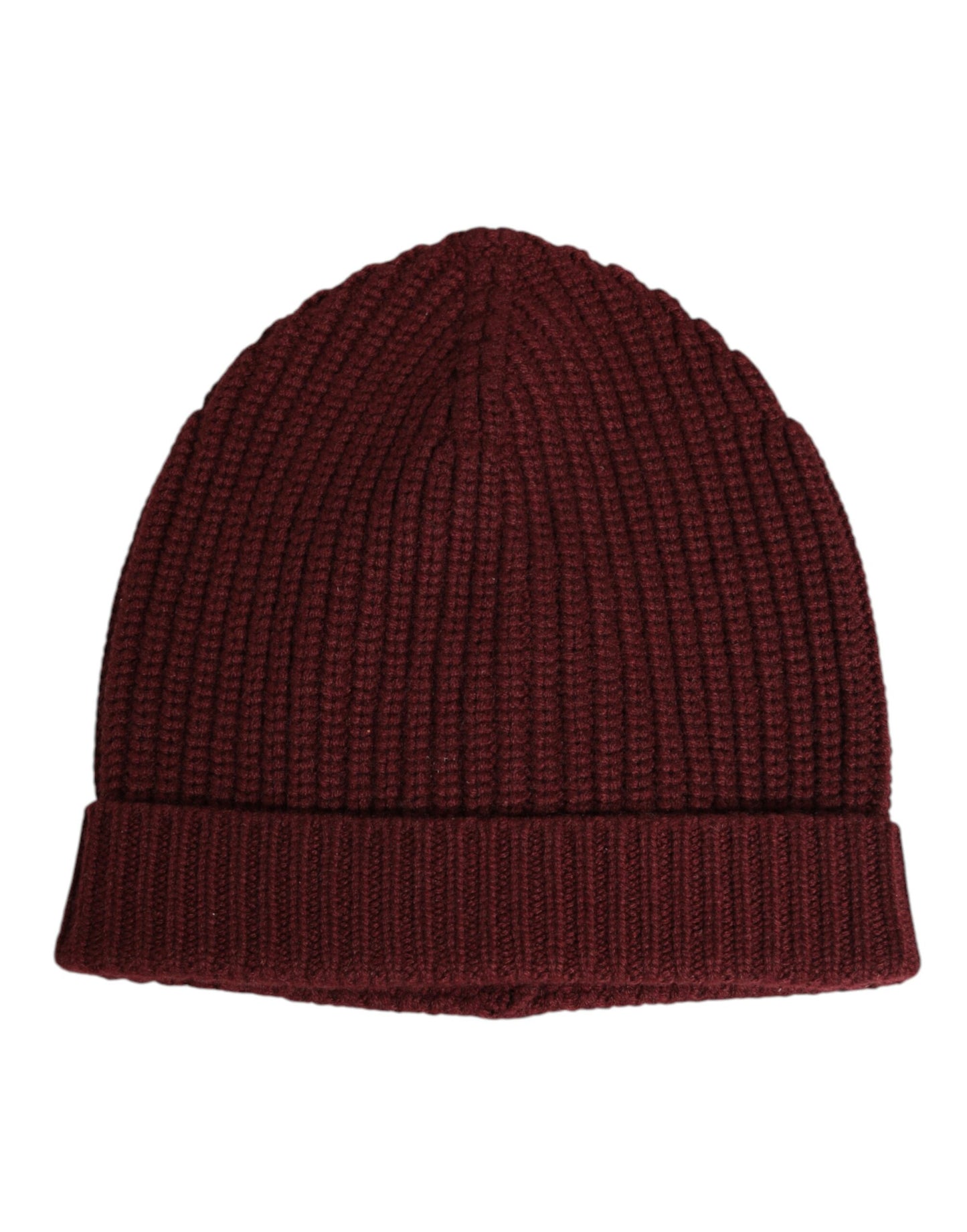 Dolce & Gabbana Maroon Brown Cashmere Knitted Beanie Capello
