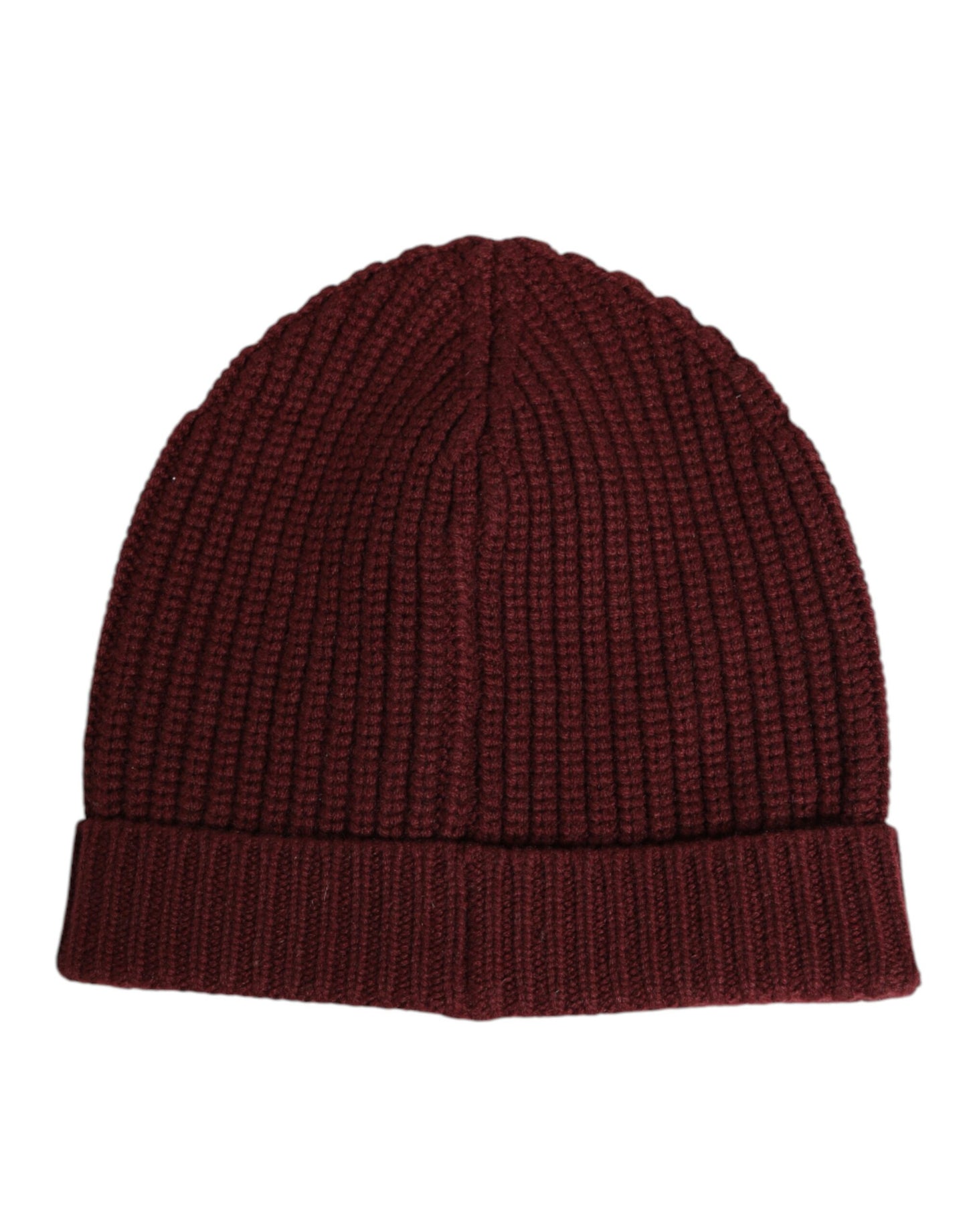 Dolce & Gabbana Maroon Brown Cashmere Knitted Beanie Capello