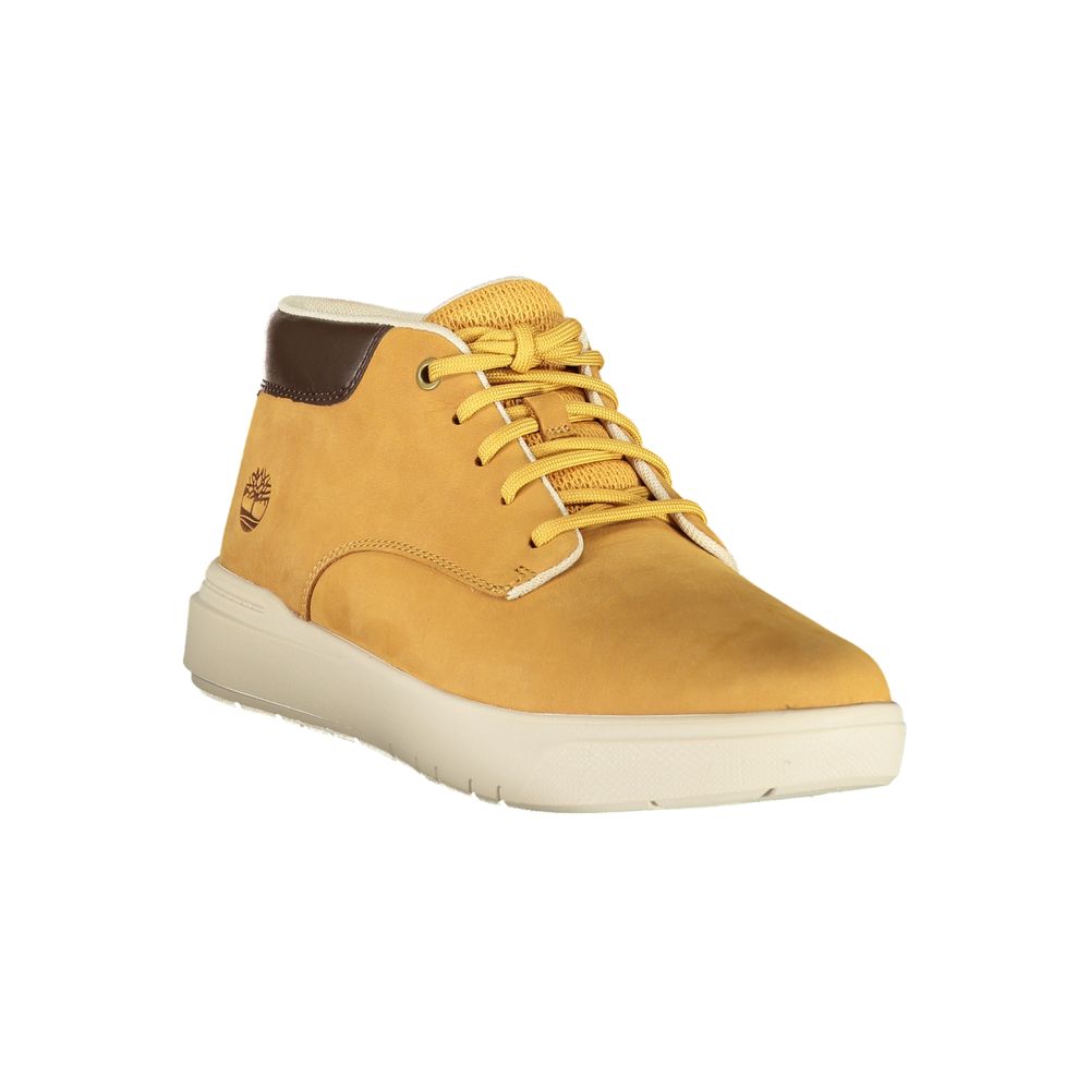 Timberland Brown Leather Men Sneaker - SENECA BAY MID LACE SNEAKER