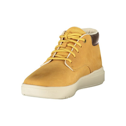 Timberland Brown Leather Men Sneaker - SENECA BAY MID LACE SNEAKER