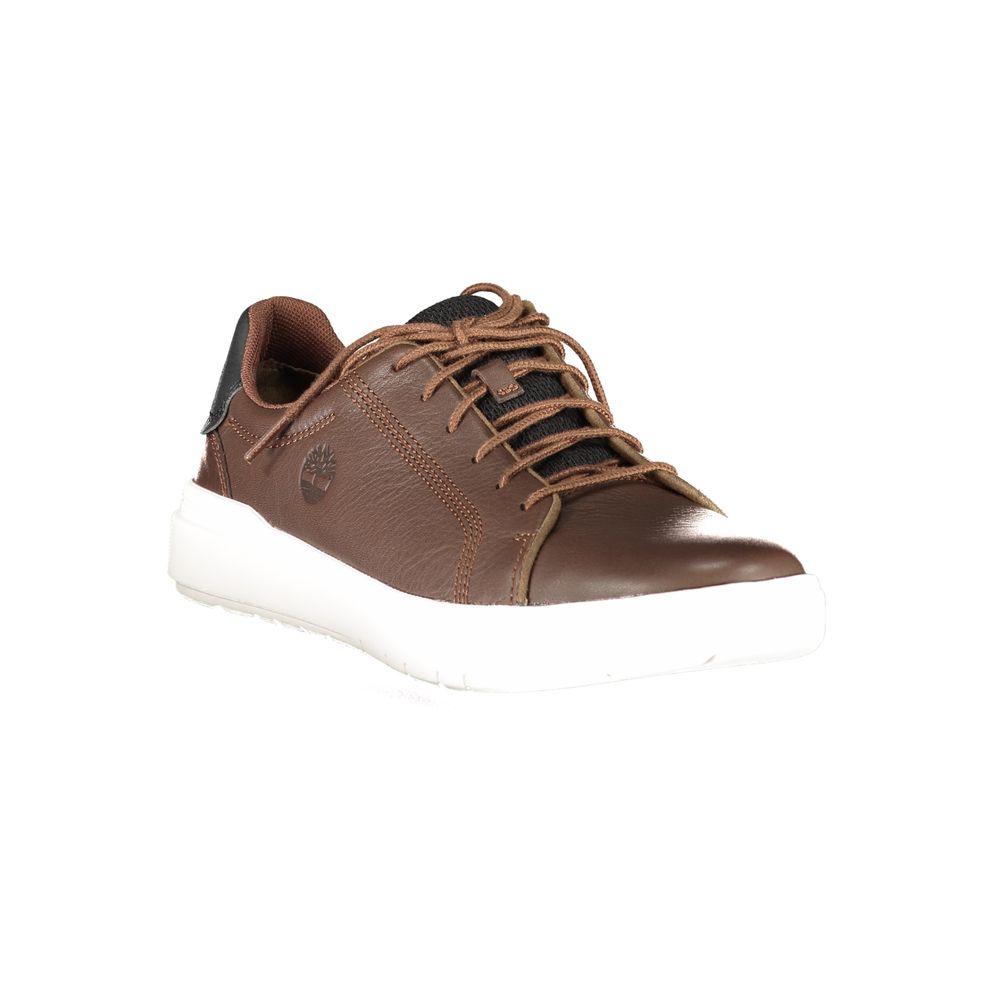 Timberland Brown Leather Men Sneaker - Seneca Bay Low Lace