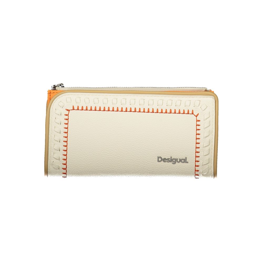 Desigual White Polyethylene Wallet - Vibrant & Functional Accessory