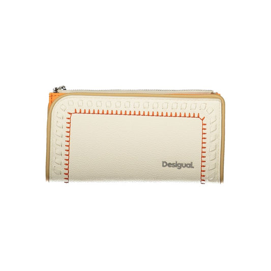 Desigual White Polyethylene Wallet - Vibrant & Functional Accessory