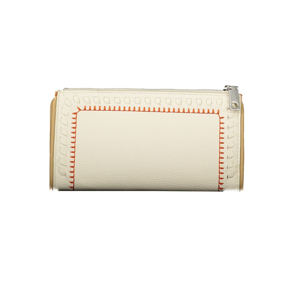 Desigual White Polyethylene Wallet - Vibrant & Functional Accessory