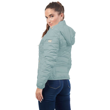 Yes Zee Blue Polyester Jacket with Removable Hood