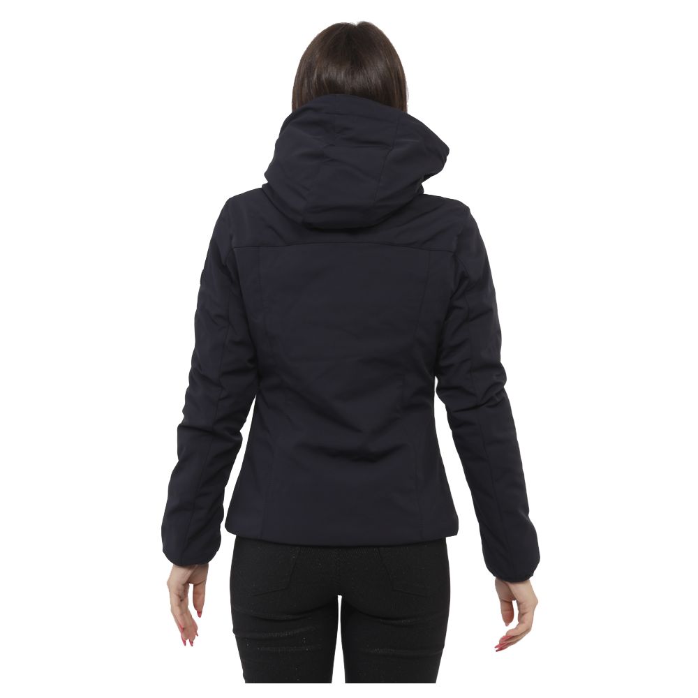 Yes Zee Blue Nylon Jacket with Removable Hood