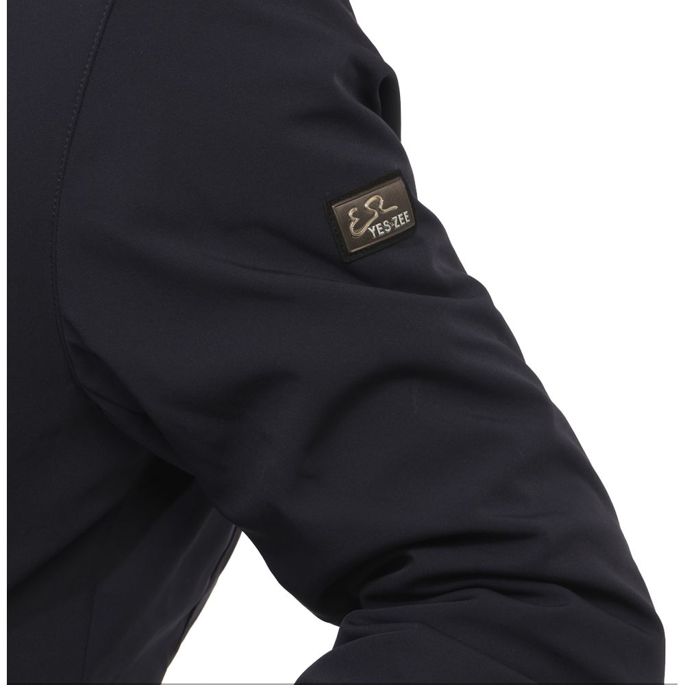 Yes Zee Blue Nylon Jacket with Removable Hood