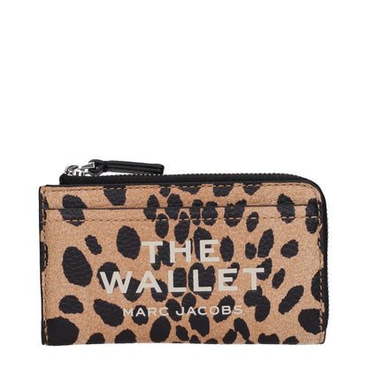 Marc Jacobs Brown Leather Cheetah Print Coin Purse