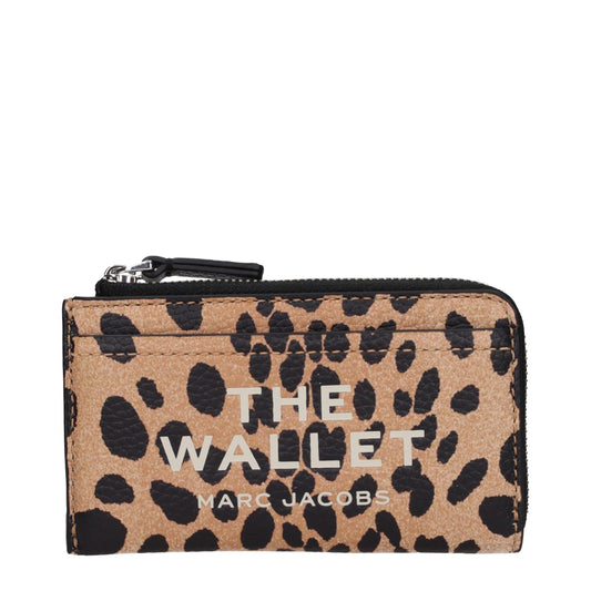 Marc Jacobs Brown Leather Cheetah Print Coin Purse