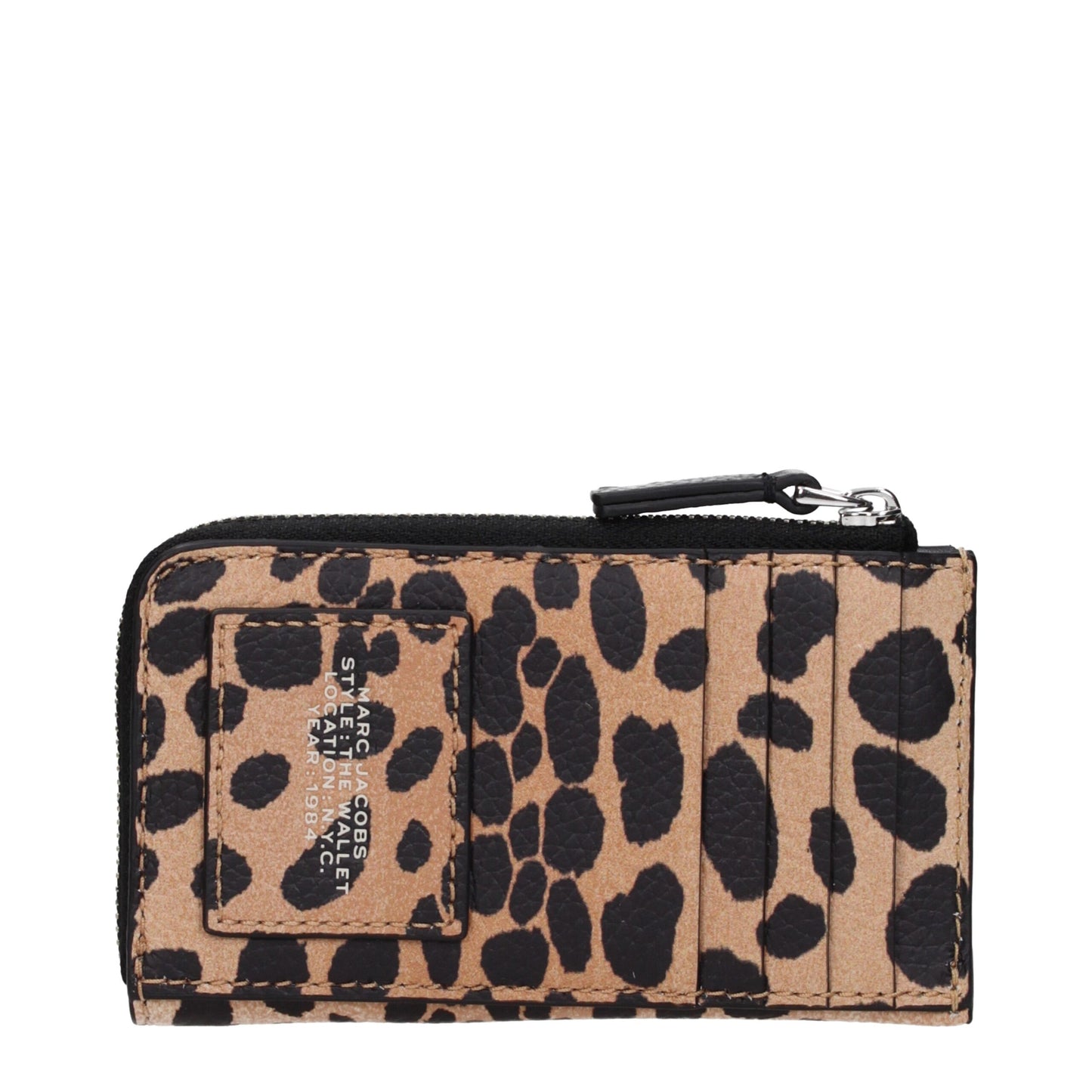 Marc Jacobs Brown Leather Cheetah Print Coin Purse