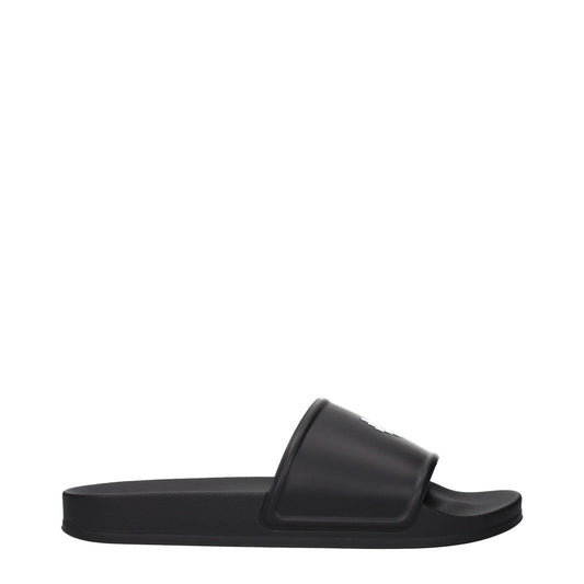 Marcelo Burlon Black Cotton Slippers Sandals