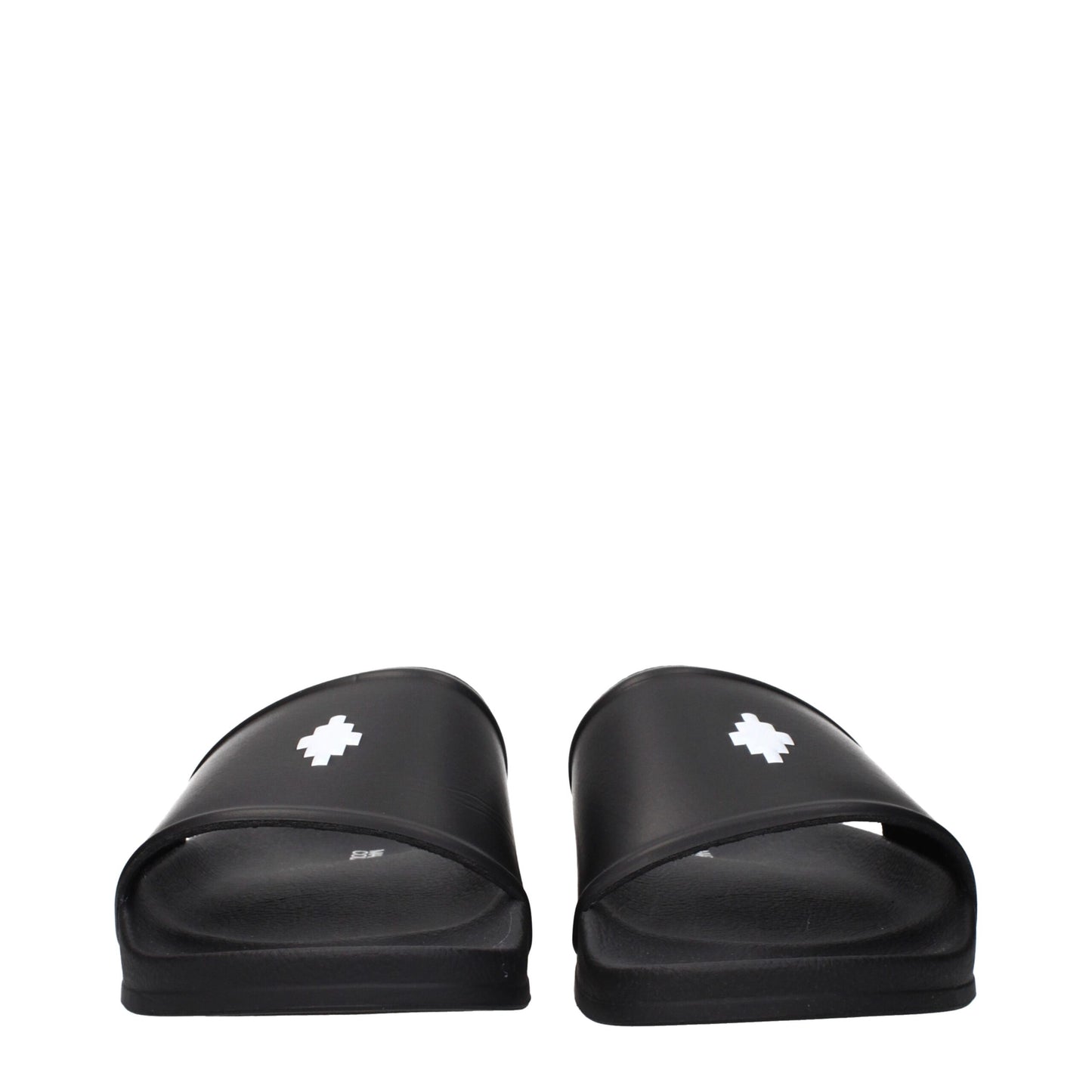 Marcelo Burlon Black Cotton Slippers Sandals