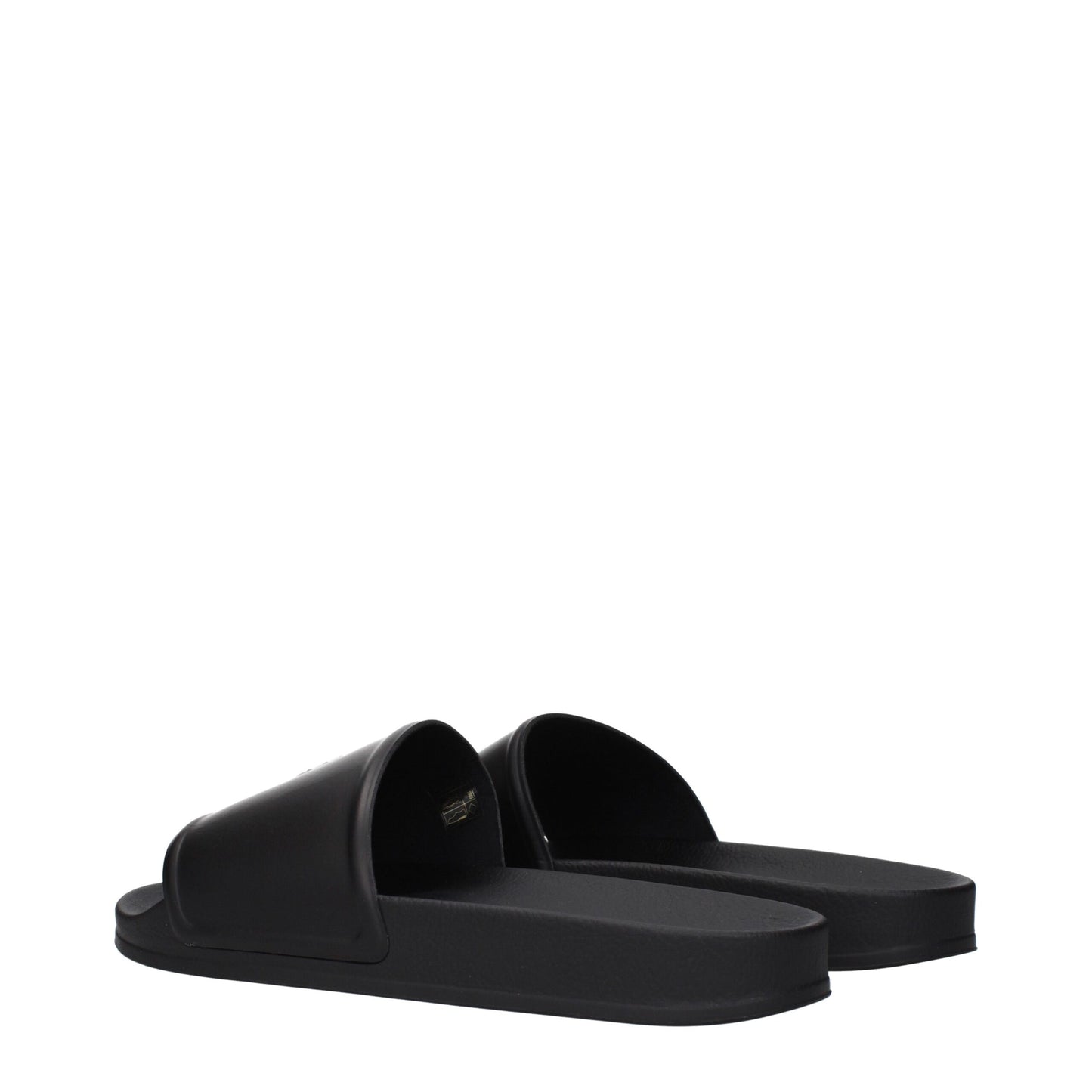Marcelo Burlon Black Cotton Slippers Sandals