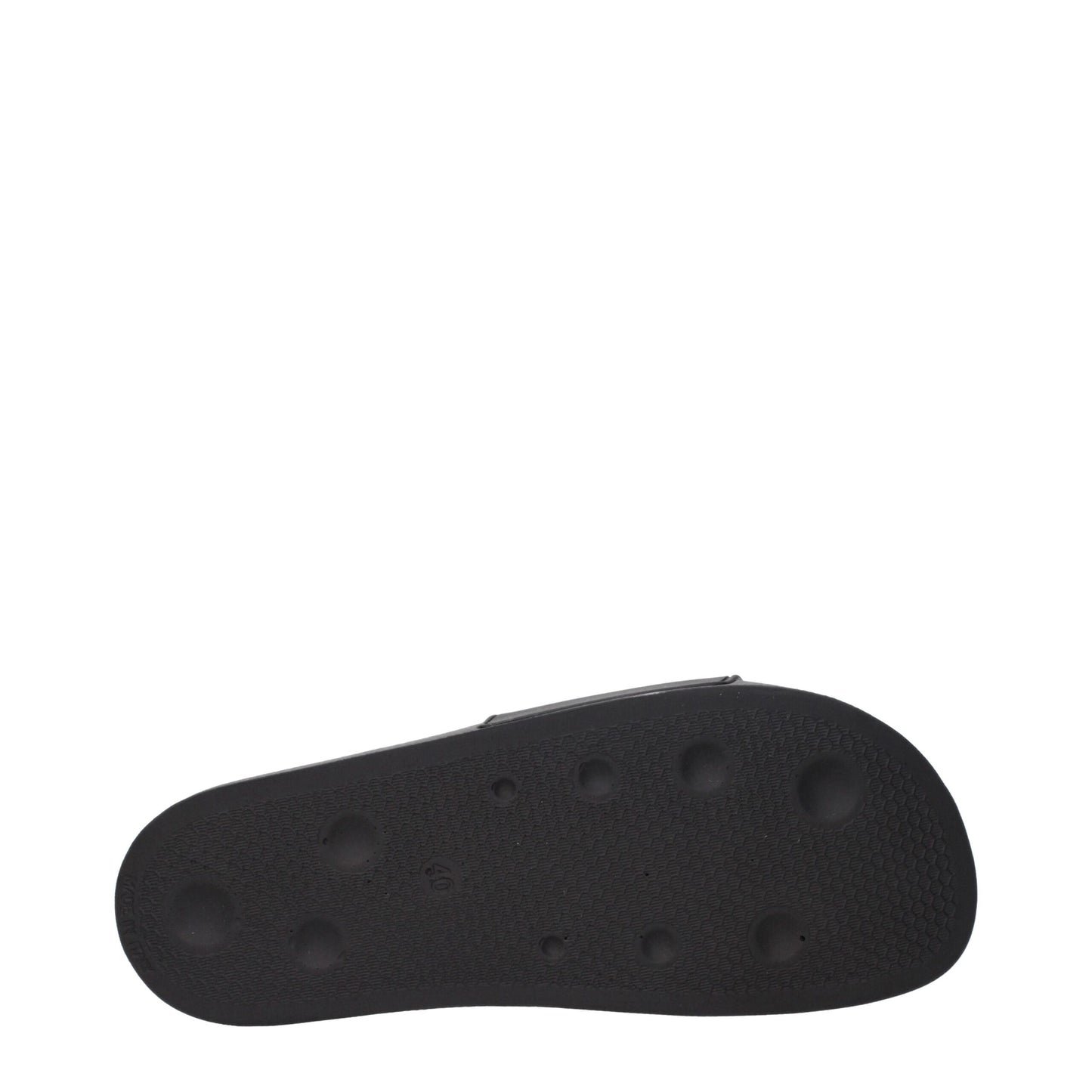 Palm Angels Black Cotton Slippers Sandals