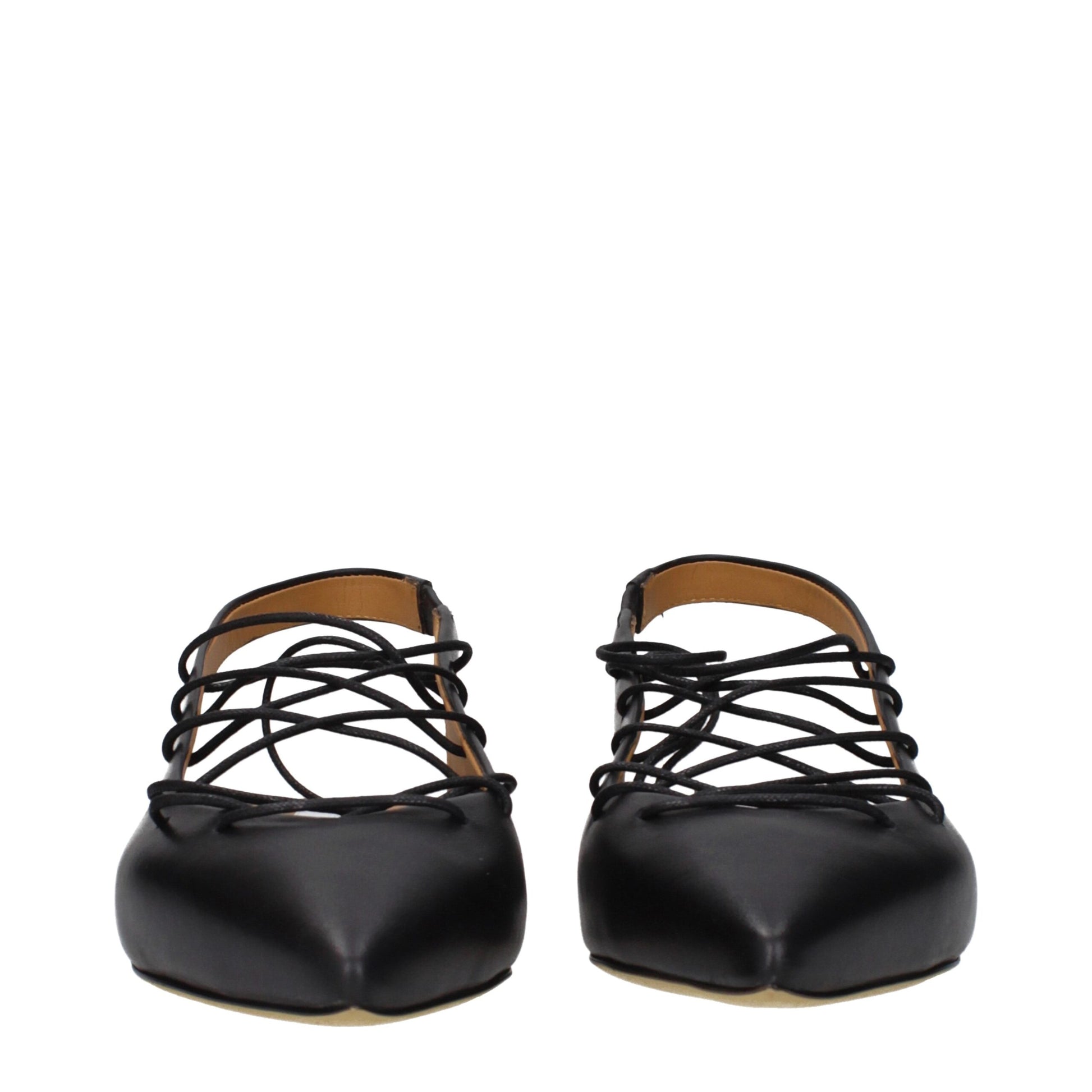 Moschino Black Leather Flats - Stylish Comfort Redefined