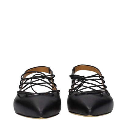 Moschino Black Leather Flats - Stylish Comfort Redefined