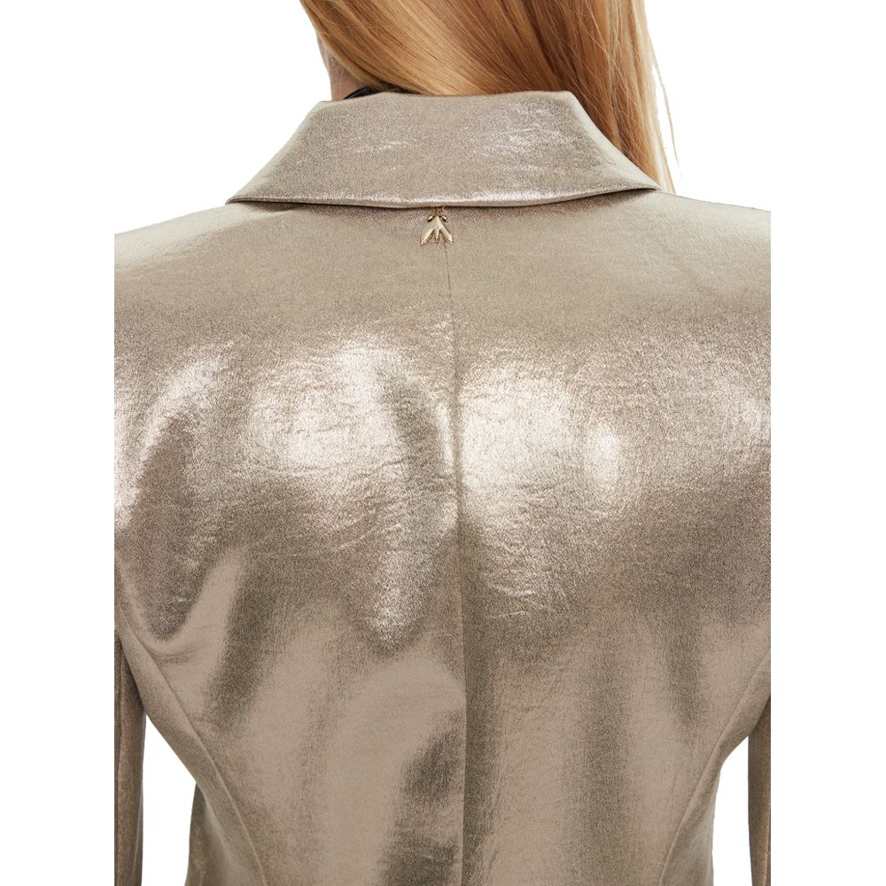 Patrizia Pepe Gold Metallic Blazer