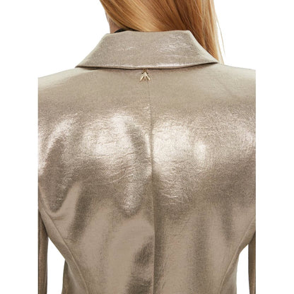 Patrizia Pepe Gold Metallic Blazer