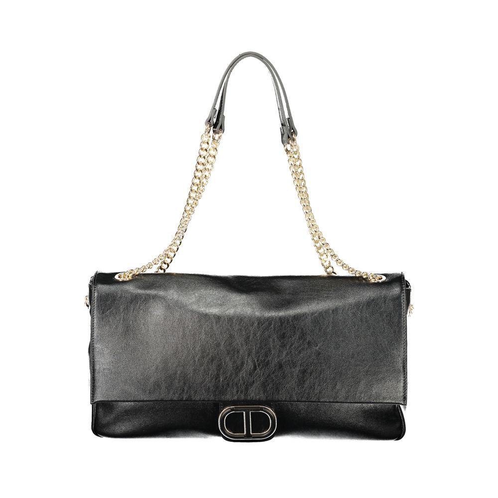 TWINSET Nero Poliuretano Woman Shoulder Bag