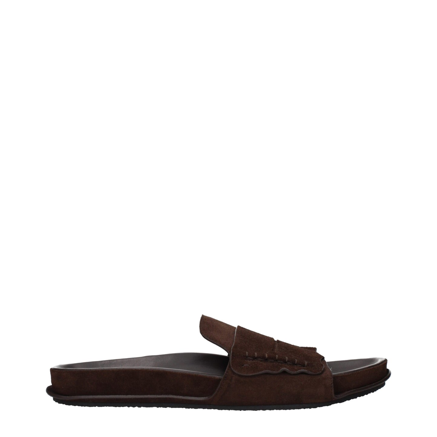 Jacquemus Brown Leather Open-Toe Slipper Sandals