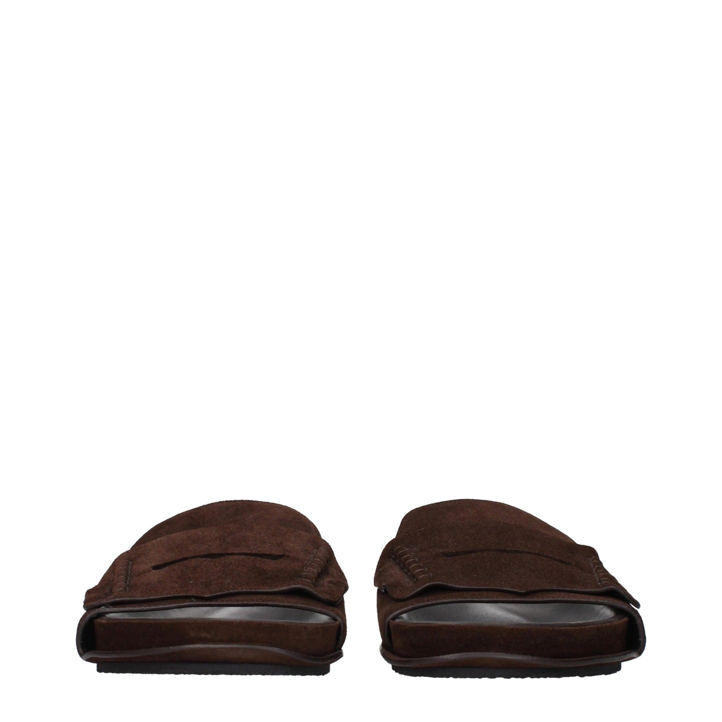 Jacquemus Brown Leather Open-Toe Slipper Sandals
