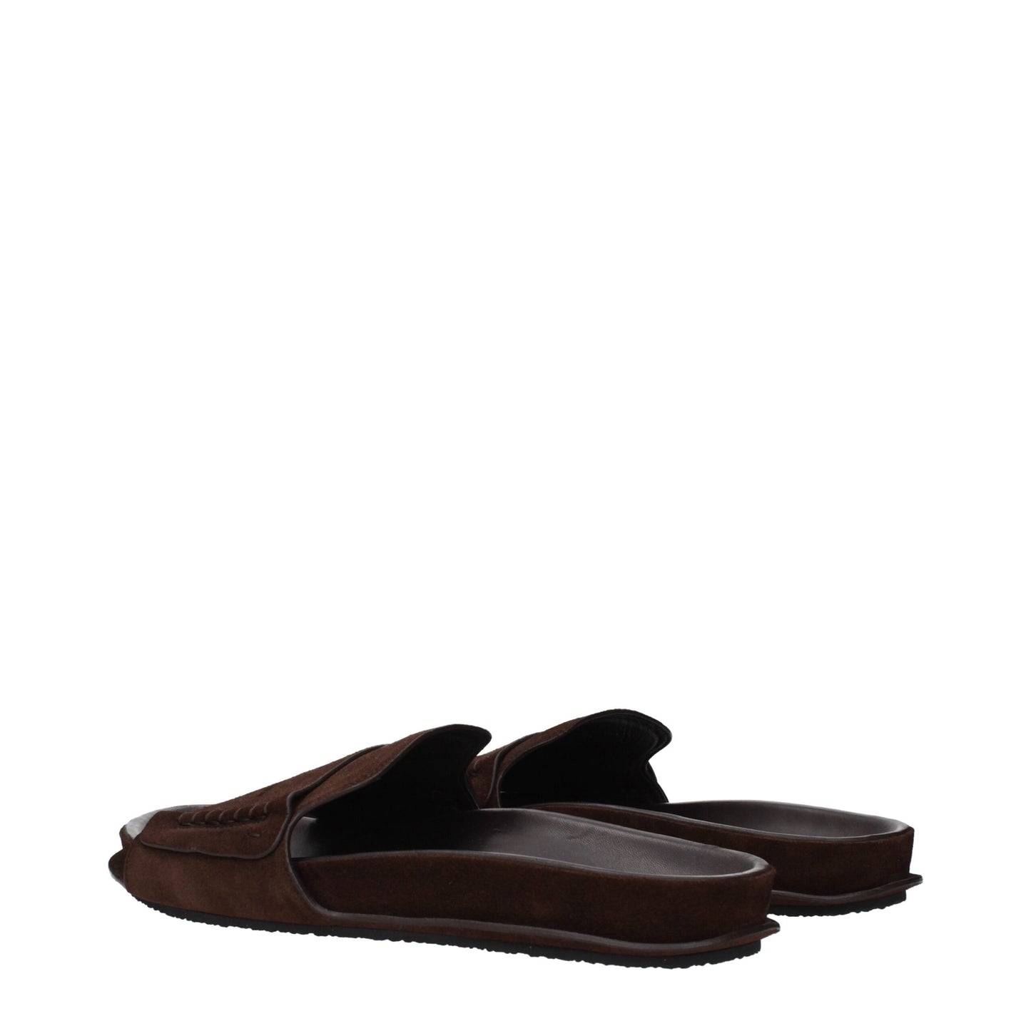 Jacquemus Brown Leather Open-Toe Slipper Sandals
