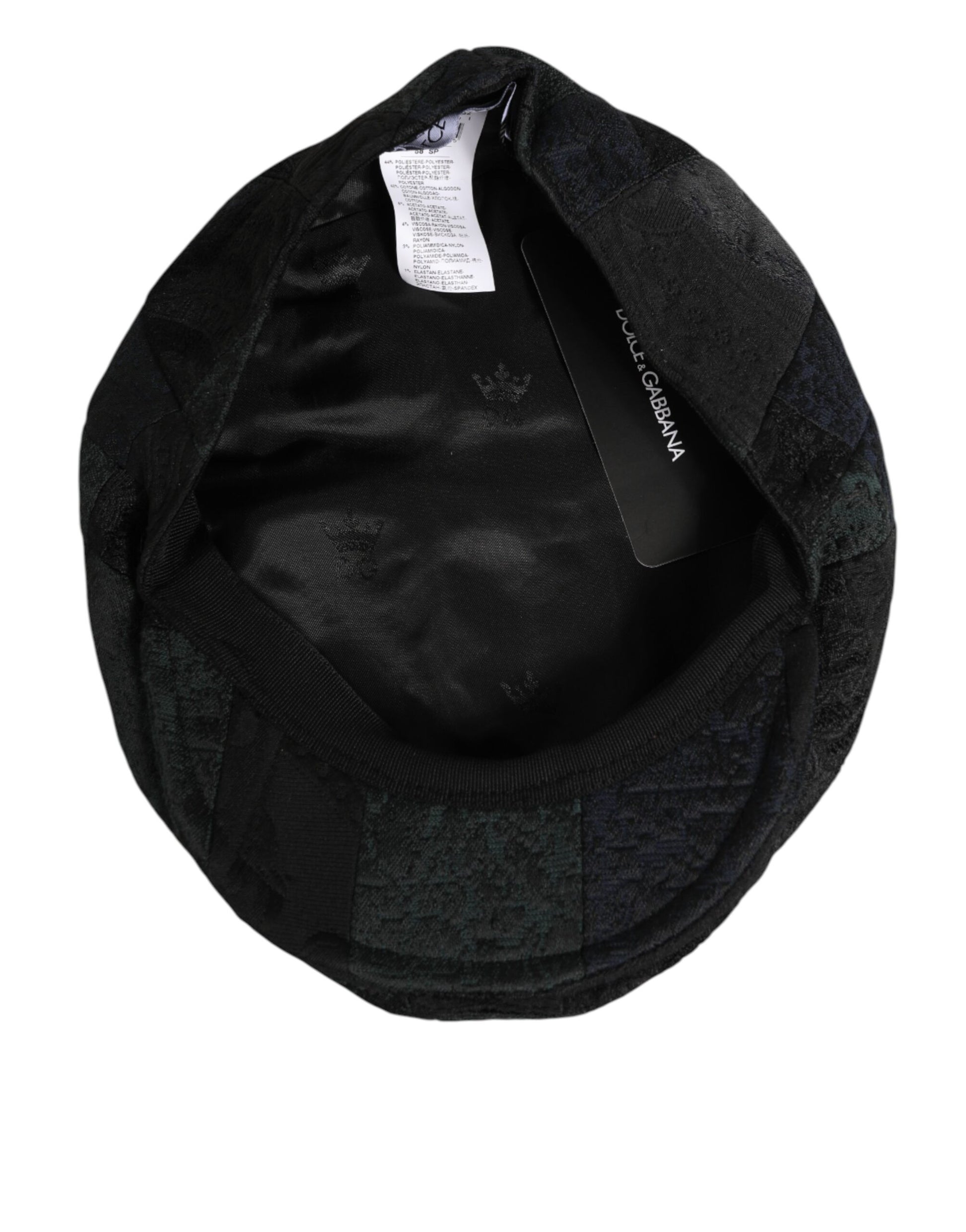 Dolce & Gabbana Black Polyester Newsboy Capello Hat