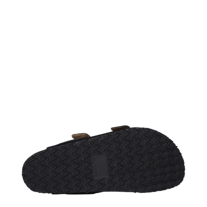 Isabel Marant Black Leather Slippers Sandals