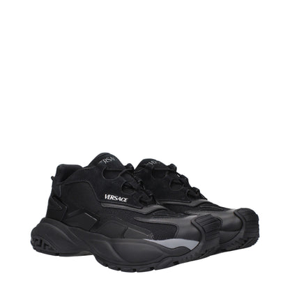 Versace Black Fabric Athletic Sneakers - Elevate Your Style