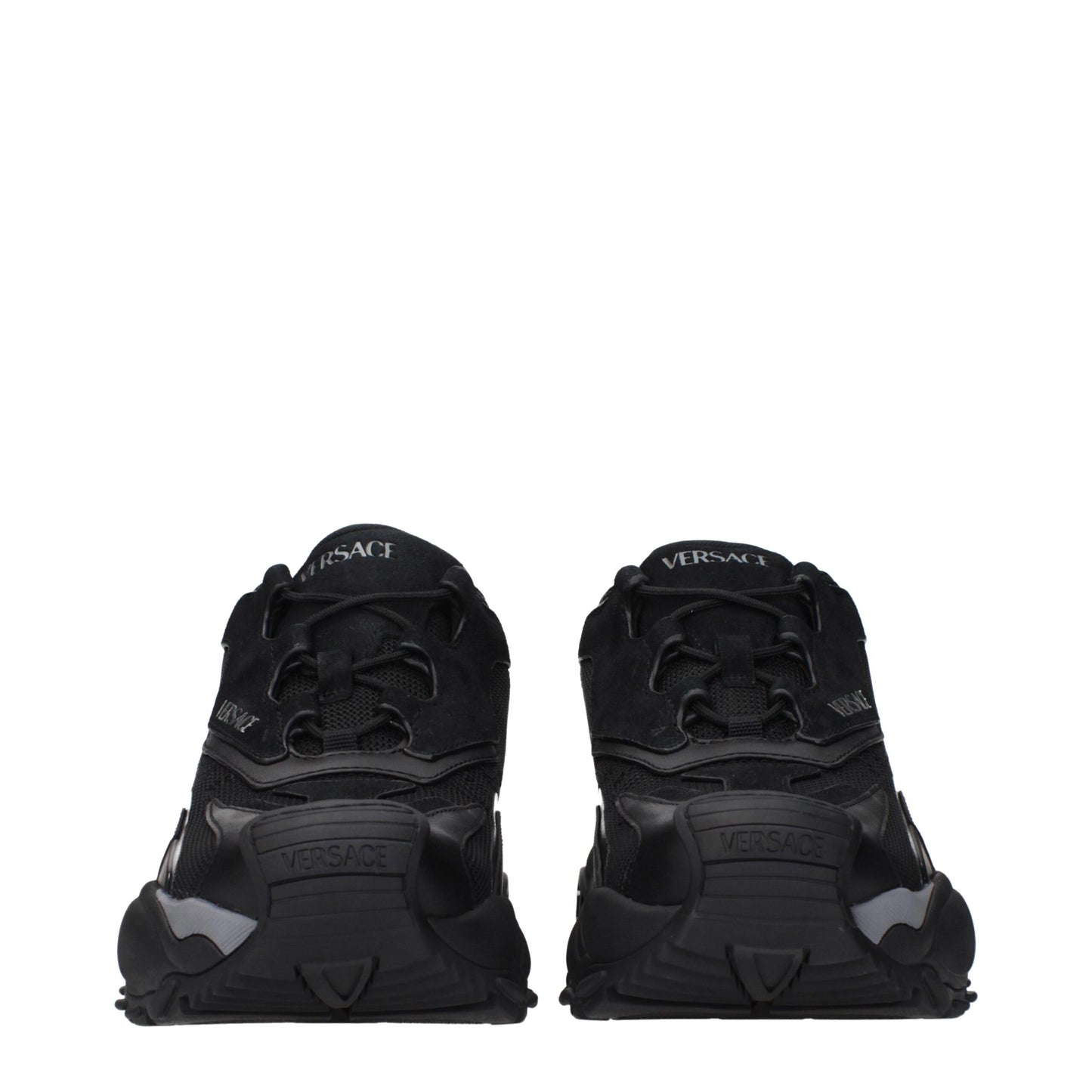 Versace Black Fabric Athletic Sneakers - Elevate Your Style