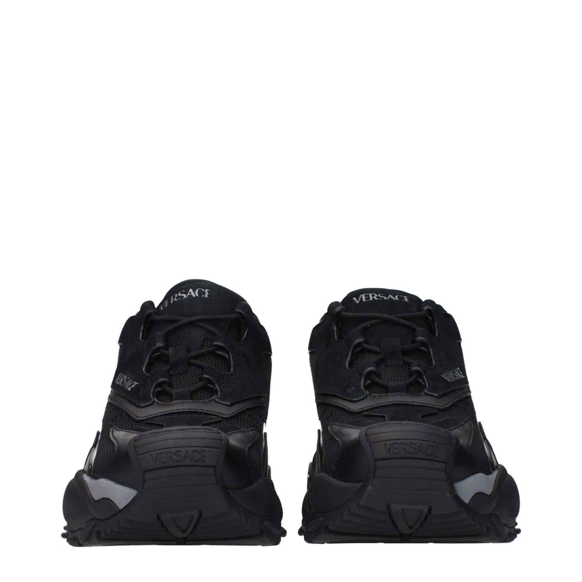 Versace Black Fabric Athletic Sneakers - Elevate Your Style