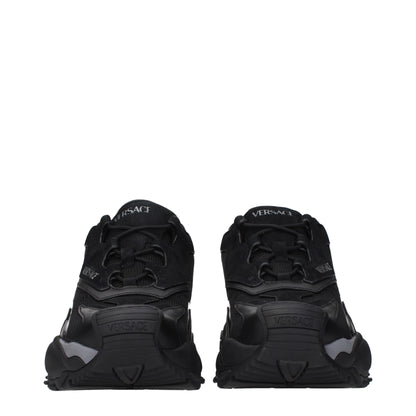 Versace Black Fabric Athletic Sneakers - Elevate Your Style