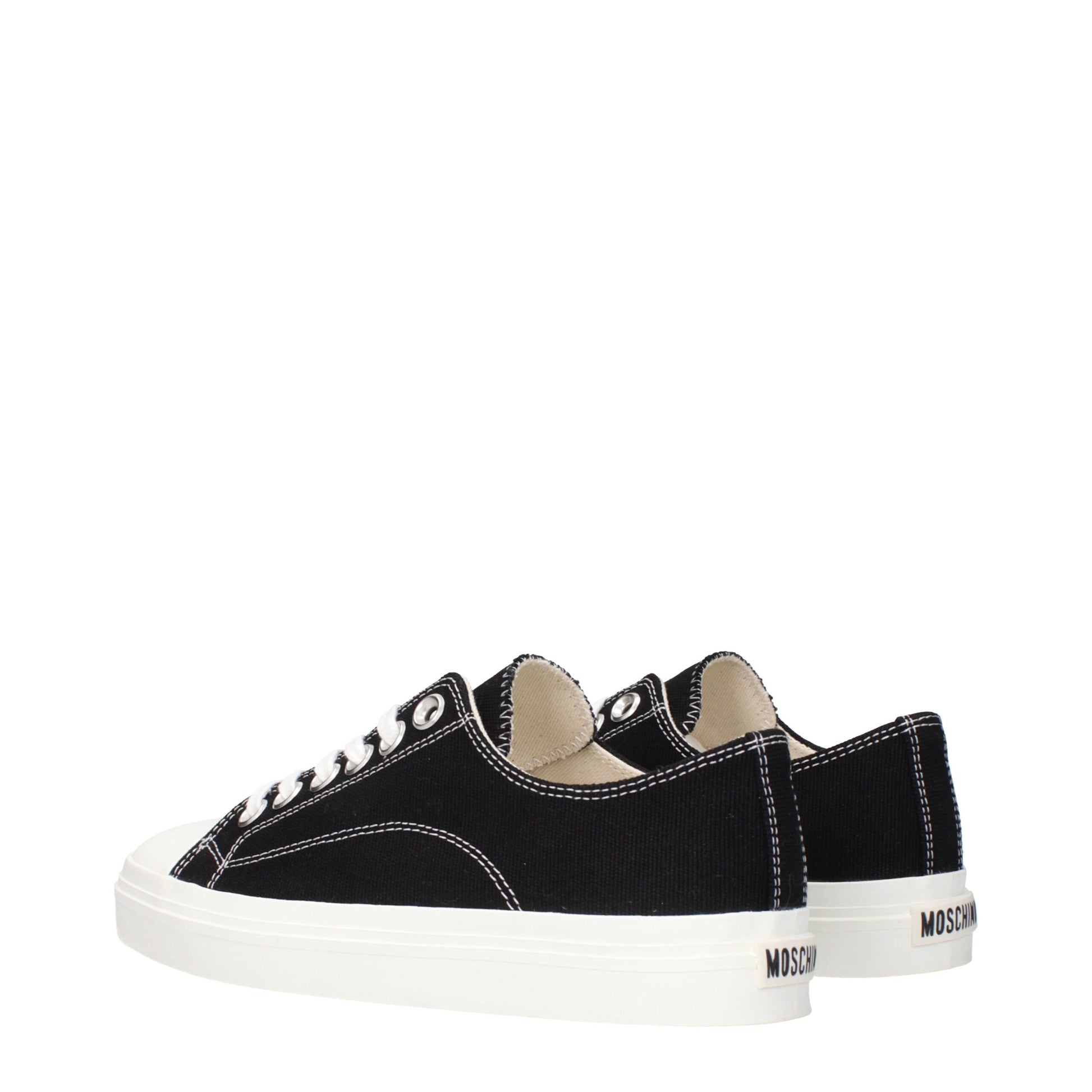 Moschino Black Fabric Low Tops - Stylish Statement Sneakers