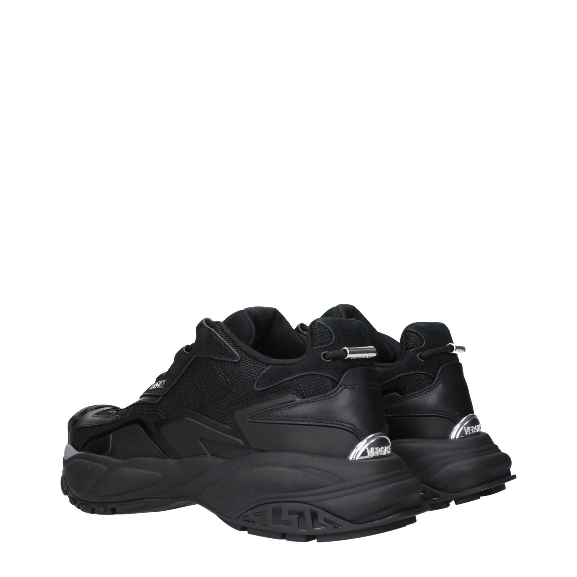 Versace Black Fabric Athletic Sneakers - Elevate Your Style