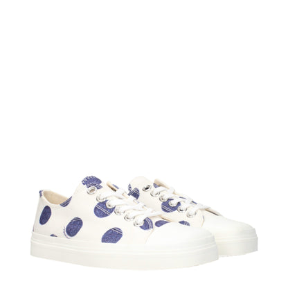Moschino White Fabric Low Tops