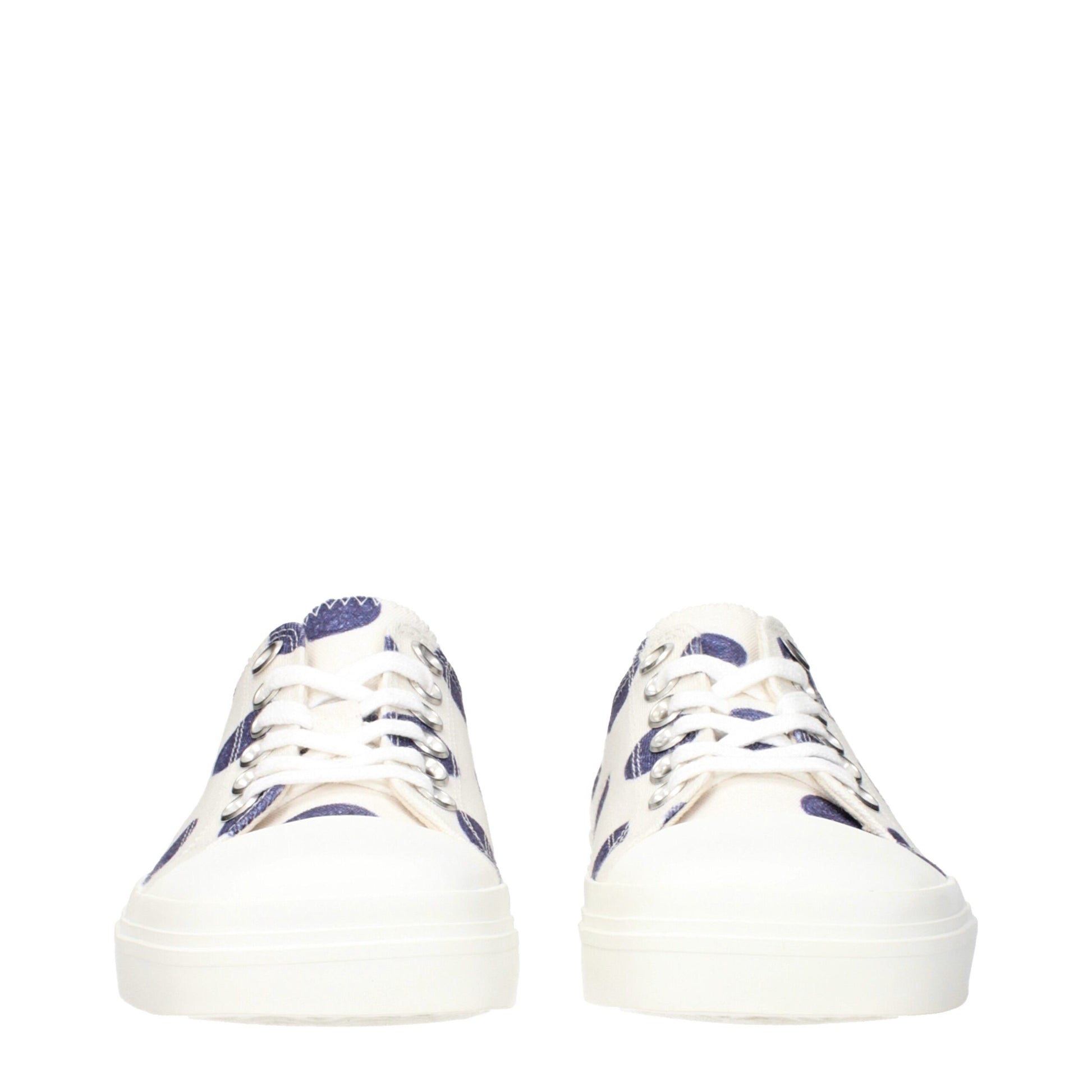Moschino White Fabric Low Tops