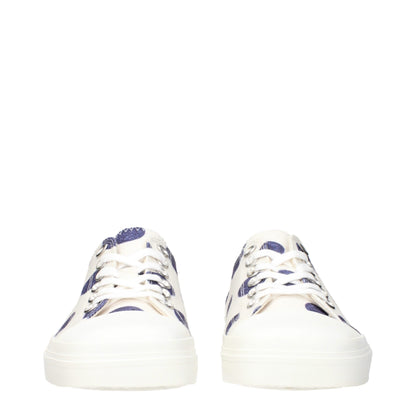 Moschino White Fabric Low Tops
