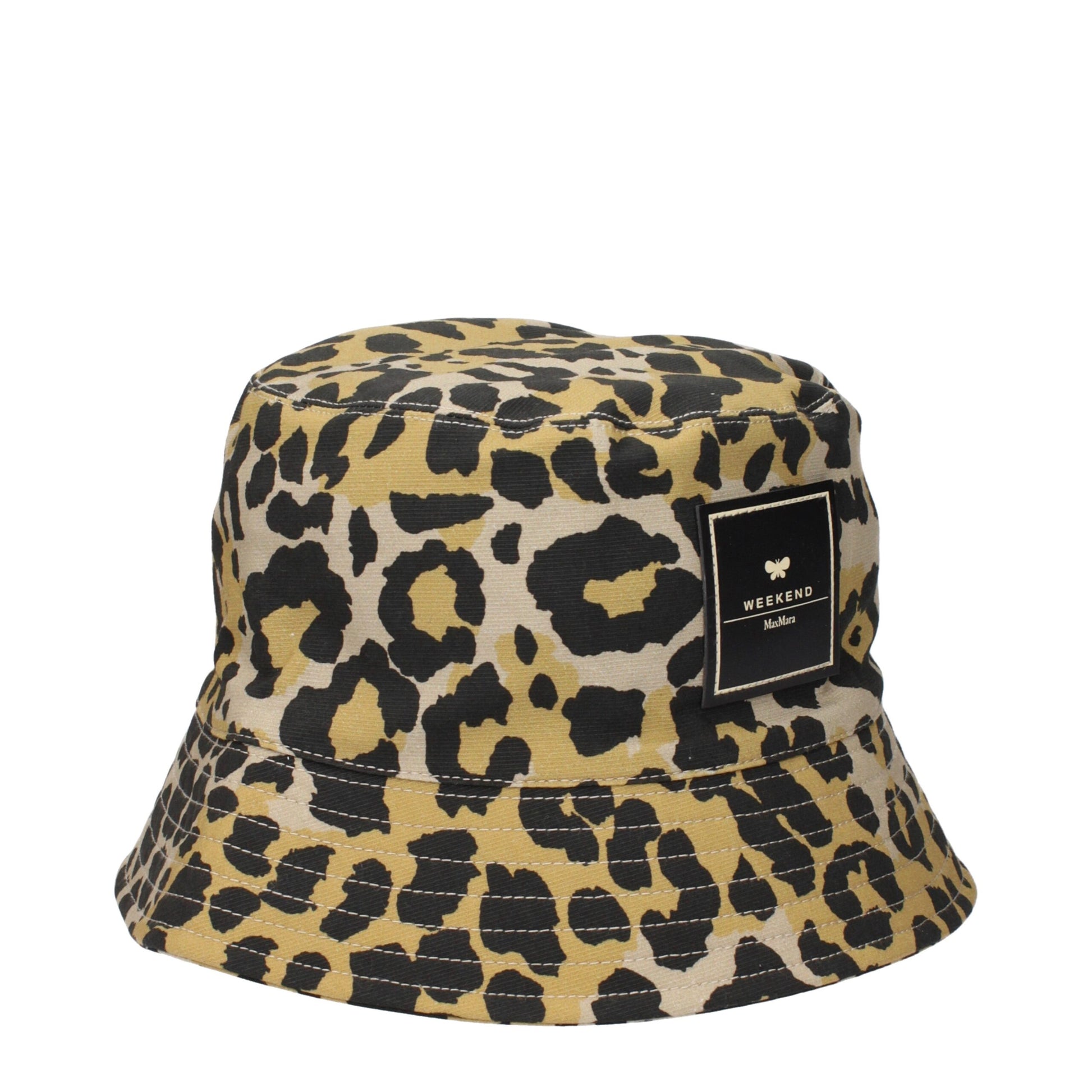 Max Mara Leopard Print Cotton Bucket Hat