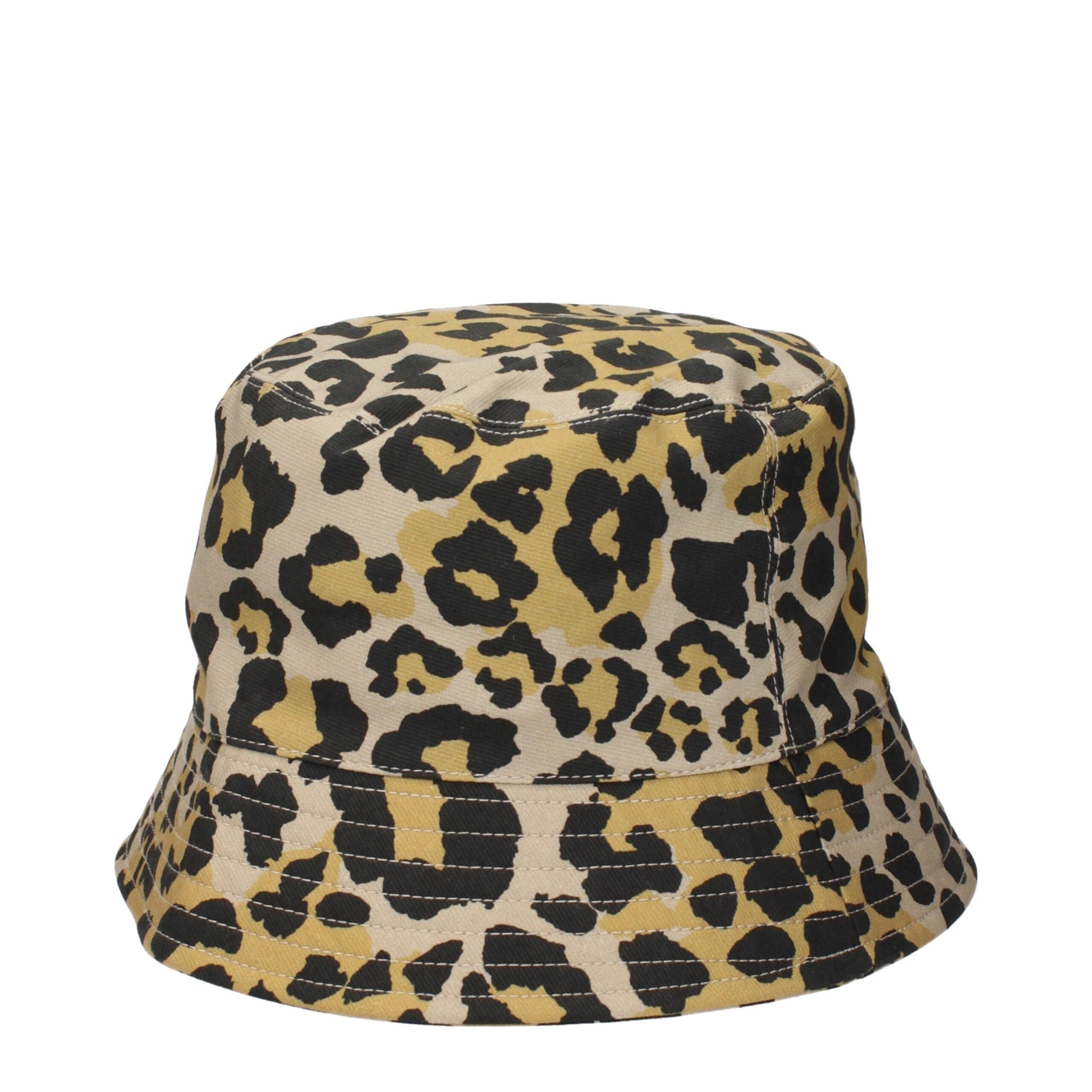 Max Mara Leopard Print Cotton Bucket Hat