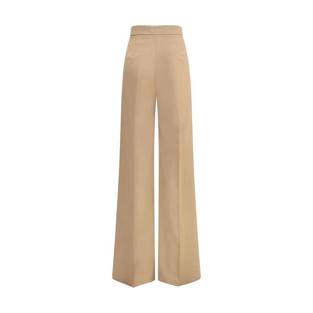 Max Mara Fernet Pants - Elegant High-Waisted Fleece Wool Trousers
