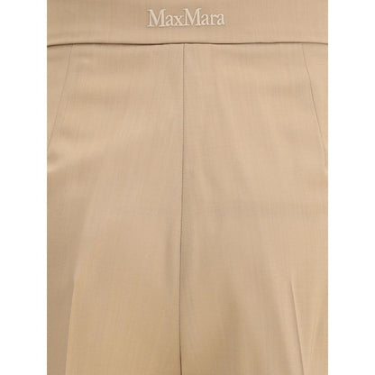 Max Mara Fernet Pants - Elegant High-Waisted Fleece Wool Trousers