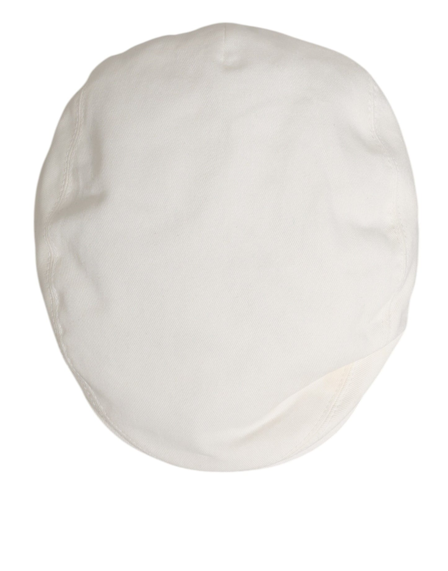 Dolce & Gabbana White Cotton Newsboy Cap
