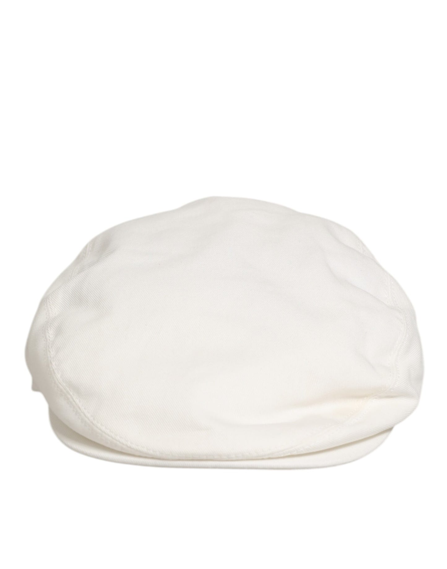 Dolce & Gabbana White Cotton Newsboy Cap