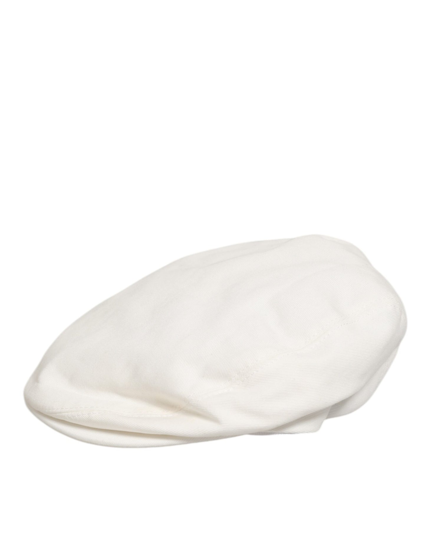 Dolce & Gabbana White Cotton Newsboy Cap